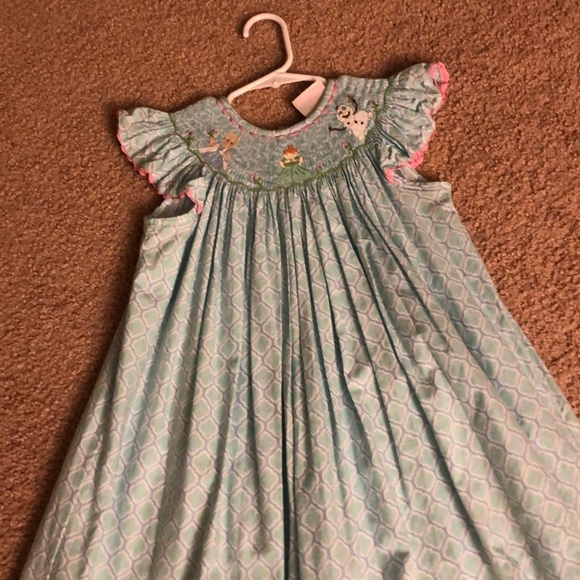 elsa smocked dress